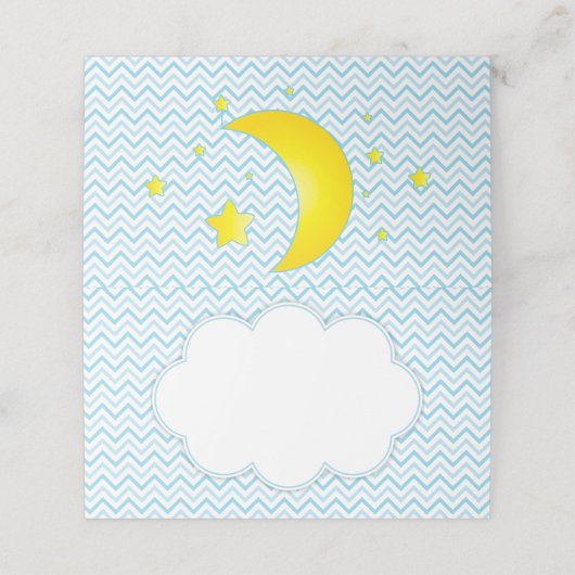 Platzkarte-Blau-Gelb Platzkarte (Außenseite Aufgefaltet)