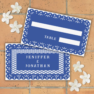 PLATZKARTE BLAUE MEXIKAN PAPEL PICADO