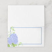 Platzkarte-Blue Hydrangeas Platzkarte (Außenseite Aufgefaltet)