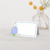 Platzkarte-Blue Hydrangeas Platzkarte (Vorderseite)