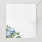 Platzkarte-Blue Hydrangeas Platzkarte (Außenseite Aufgefaltet)