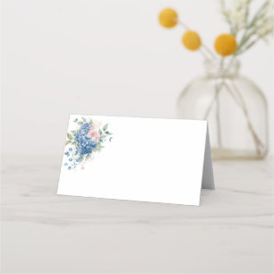 Platzkarte-Blue Hydrangeas Platzkarte