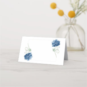 Platzkarte-Blue Hydrangeas-Platzkarte Platzkarte