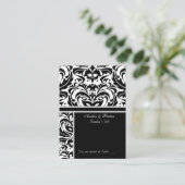 Platzkarte Business Card für Schwarz/Weiß (Stehend Vorderseite)