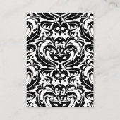 Platzkarte Business Card für Schwarz/Weiß (Rückseite)