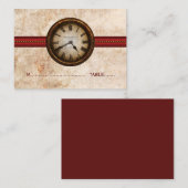 Platzkarte der antiken Uhr, rot (Vorne/Hinten)