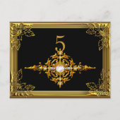 Platzkarte der Black Gold Tischnummer (Rückseite)