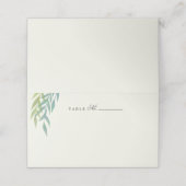 Platzkarte der blauen, grünen Tischnummer (Außenseite Aufgefaltet)