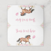 Platzkarte der Geburtstagspartei (Außenseite Aufgefaltet)