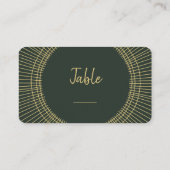 Platzkarte der grünen und goldenen Jugendstil-Tisc (Rückseite)