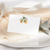 Platzkarte der Hochzeit von Citrus Süsse
