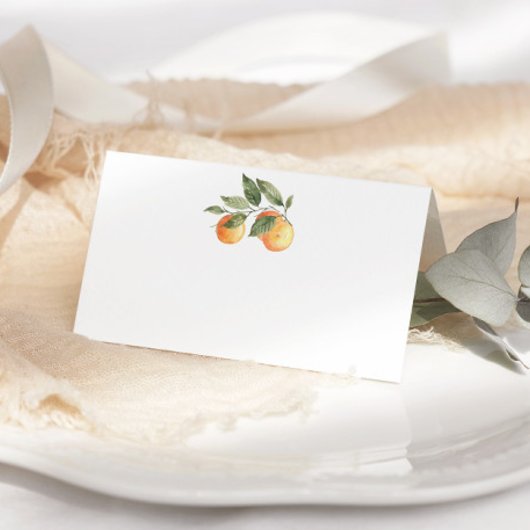 Platzkarte der Hochzeit von Citrus Süsse