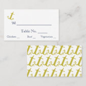 Platzkarte der Hochzeiten von Goldmedaille für Nau (Vorne/Hinten)