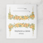 Platzkarte der Obstkorbkarte (Außenseite Aufgefaltet)