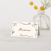 Platzkarte der Rahmen mit Handzeichnung (Vorderseite)