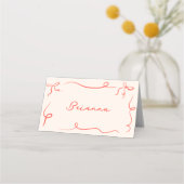 Platzkarte der Rahmen mit Handzeichnung (Vorderseite)