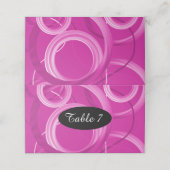 Platzkarte der rosafarbenen Tischanzahl (Außenseite Aufgefaltet)