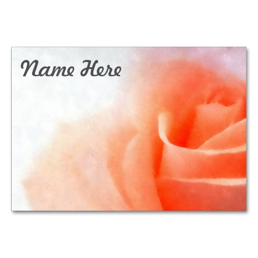 Platzkarte der Rose Tischnummer (Rückseite)