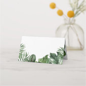 Platzkarte der trendigen tropischen Blätter (Rückseite)