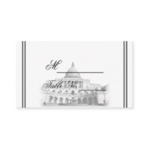 Platzkarte der Washington DC-Hochzeit in Urlaubsor