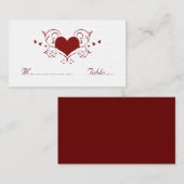 Platzkarte des Herzens, rot (Vorne/Hinten)