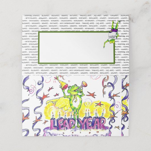 Platzkarte des Leap Year (Außenseite Aufgefaltet)