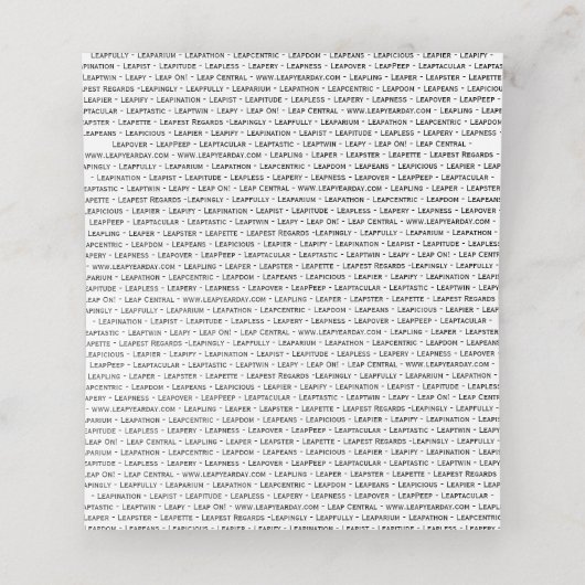 Platzkarte des Leap Year (Innenseite Aufgefaltet)