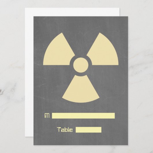 Platzkarte des Strahlungssymbols (Vorne/Hinten)