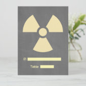 Platzkarte des Strahlungssymbols (Stehend Vorderseite)