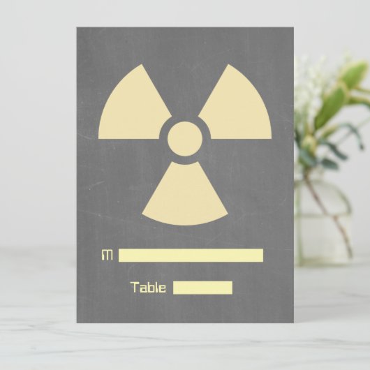 Platzkarte des Strahlungssymbols (Stehend Vorderseite)