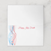 Platzkarte des vierten Party (Außenseite Aufgefaltet)