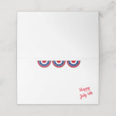 Platzkarte des vierten Party (Außenseite Aufgefaltet)