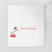 Platzkarte des WeihnachtsParty (Außenseite Aufgefaltet)