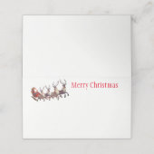 Platzkarte des WeihnachtsParty (Außenseite Aufgefaltet)