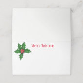 Platzkarte des WeihnachtsParty (Außenseite Aufgefaltet)