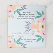 Platzkarte - Einfache Blume (Außenseite Aufgefaltet)