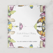Platzkarte - Einfaches Schmetterlingsdesign (Außenseite Aufgefaltet)