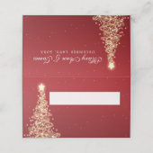 Platzkarte Elegante Christmas Red (Außenseite Aufgefaltet)