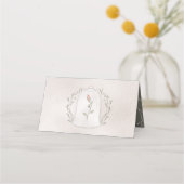 Platzkarte | Elegante Rose der Beauty Wedding (Rückseite)