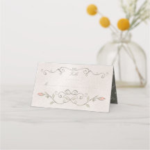Platzkarte | Elegante Rose der Beauty Wedding
