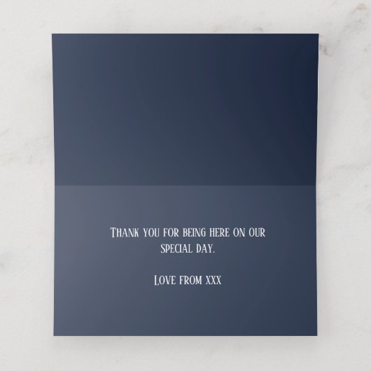 Platzkarte - Elegantes Blumendesign (Innenseite Aufgefaltet)