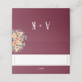 Platzkarte - Elegantes Bordeaux-Design (Außenseite Aufgefaltet)