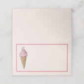 Platzkarte-Etiketten - Eiscreme-Party Platzkarte (Außenseite Aufgefaltet)