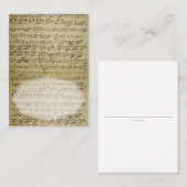 Platzkarte für Antiquitäten (Vorne/Hinten)