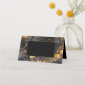 Platzkarte für den Namen der Gäste aus schwarzem u (Vorderseite)