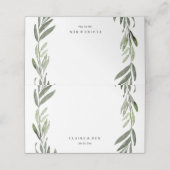 Platzkarte für den Namen eines Hochzeitstisches au (Außenseite Aufgefaltet)