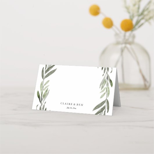 Platzkarte für den Namen eines Hochzeitstisches au (Vorderseite)