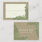 Platzkarte für die Vintage Formateinstellung (Vorne/Hinten)