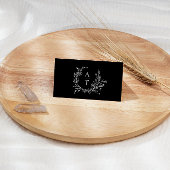 Platzkarte für die Wahl des Mongram-Hochzeitstichs Tischnummer