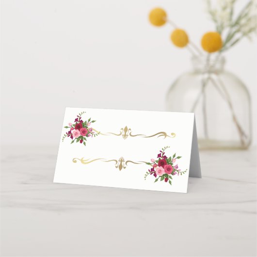 Platzkarte für eingeflossene Namen (Vorderseite)